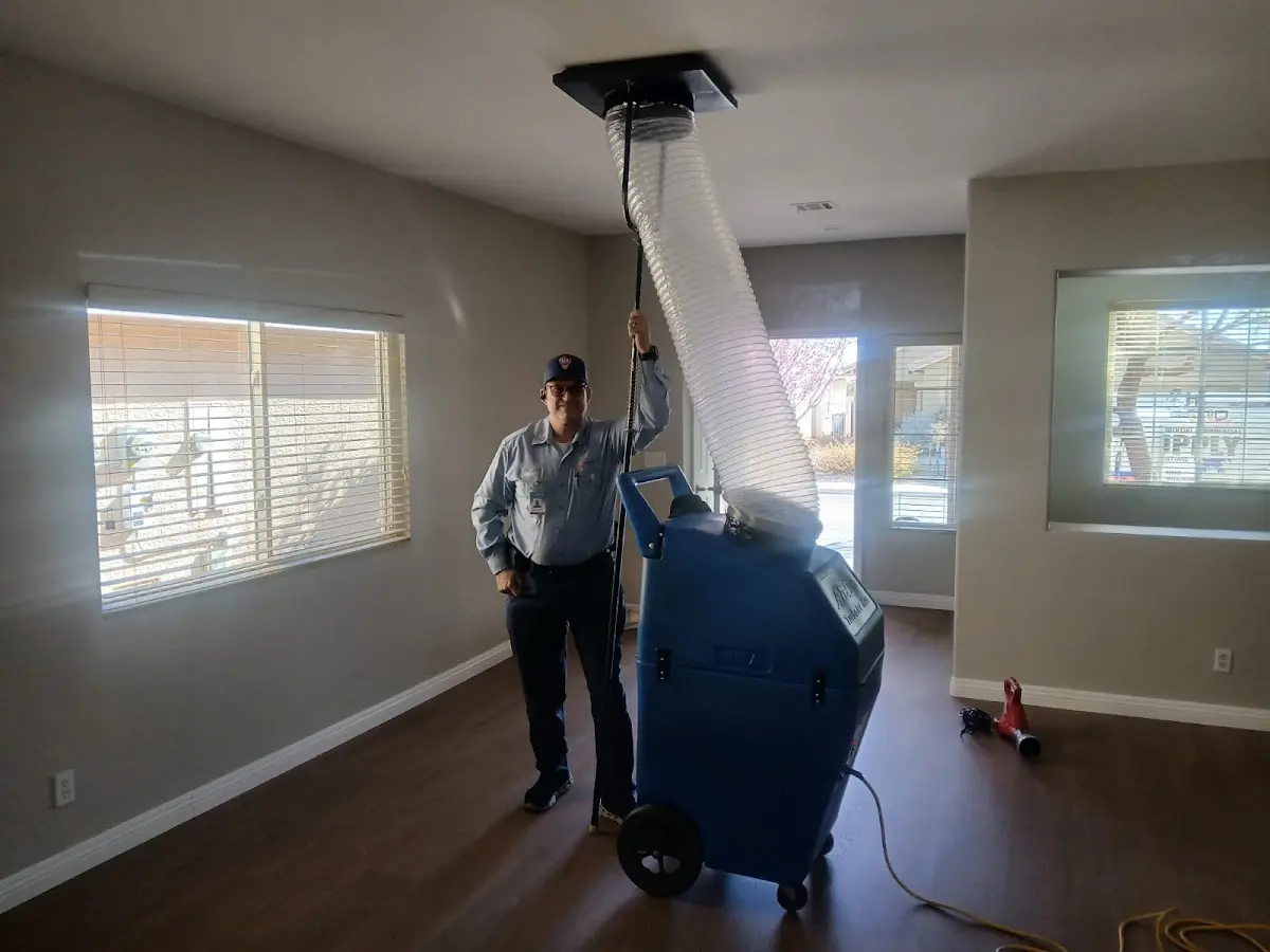 Professional Dryer Vent Cleaning work inside a Green Valley home
